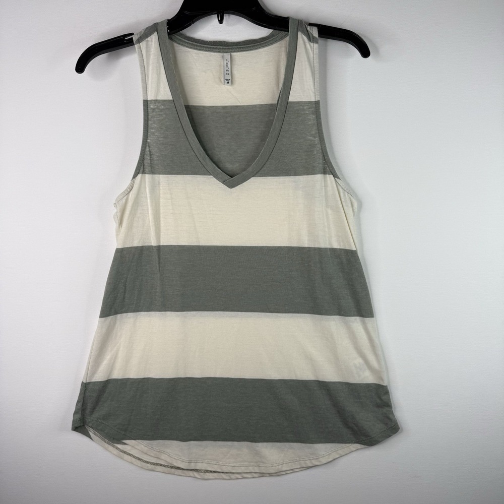 Z Supply Medium Stripe Gray/green Tank Size Medium